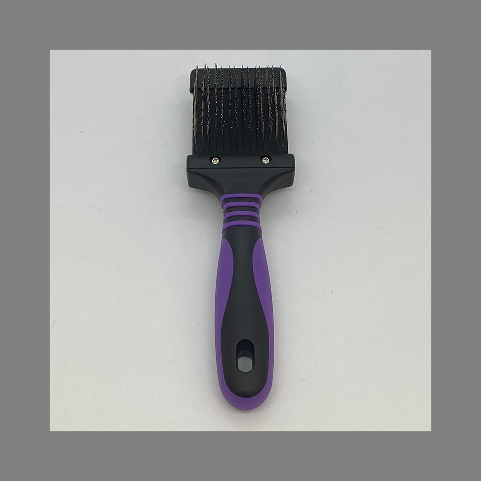 Groom Master Pro Medium Mini Flexible Slicker Brush Purple